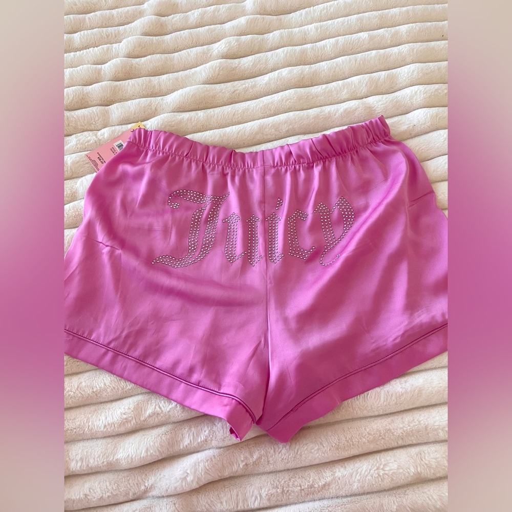juicy couture pink silk shorts🎀